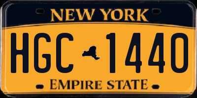 NY license plate HGC1440