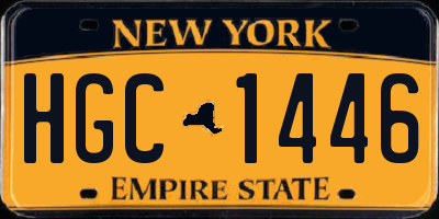 NY license plate HGC1446