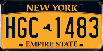 NY license plate HGC1483