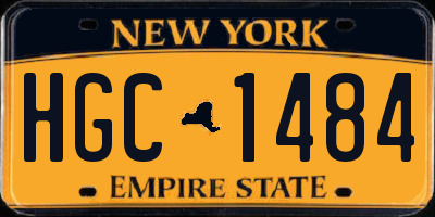 NY license plate HGC1484