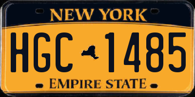 NY license plate HGC1485