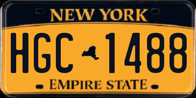 NY license plate HGC1488