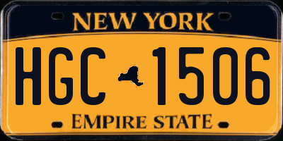 NY license plate HGC1506