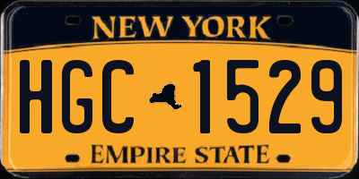 NY license plate HGC1529