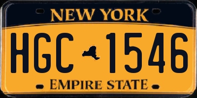 NY license plate HGC1546