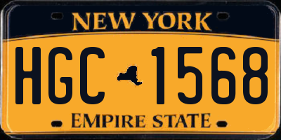 NY license plate HGC1568