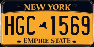 NY license plate HGC1569