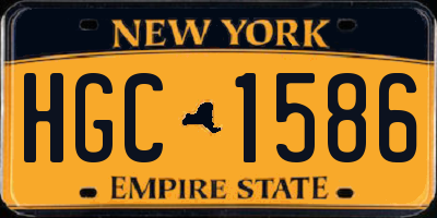 NY license plate HGC1586