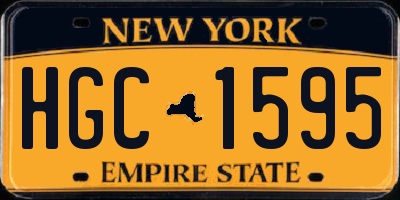 NY license plate HGC1595