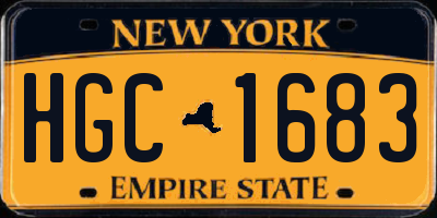 NY license plate HGC1683