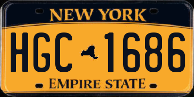 NY license plate HGC1686
