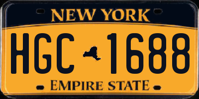 NY license plate HGC1688