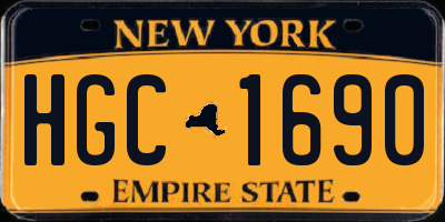 NY license plate HGC1690