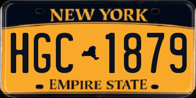 NY license plate HGC1879