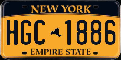 NY license plate HGC1886