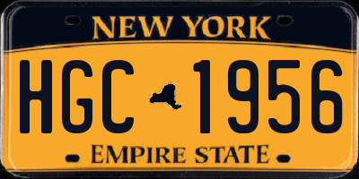 NY license plate HGC1956