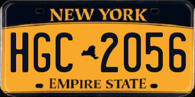 NY license plate HGC2056