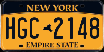 NY license plate HGC2148