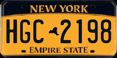 NY license plate HGC2198