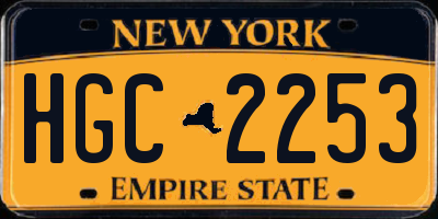 NY license plate HGC2253