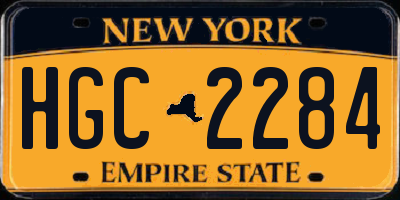 NY license plate HGC2284