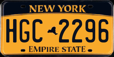 NY license plate HGC2296