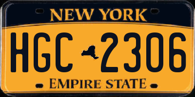 NY license plate HGC2306