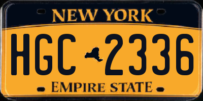 NY license plate HGC2336