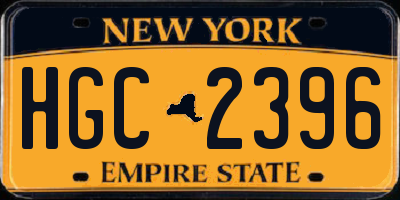 NY license plate HGC2396
