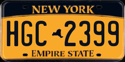 NY license plate HGC2399