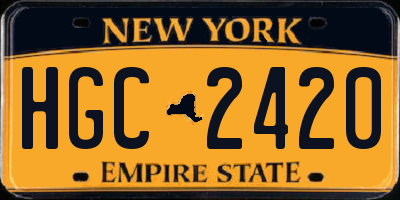 NY license plate HGC2420