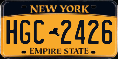NY license plate HGC2426