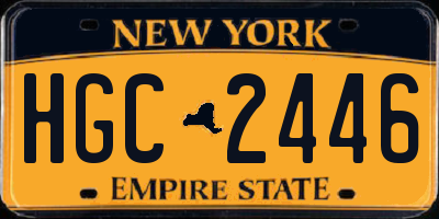 NY license plate HGC2446