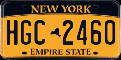 NY license plate HGC2460