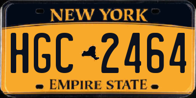 NY license plate HGC2464
