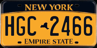 NY license plate HGC2466