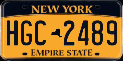 NY license plate HGC2489