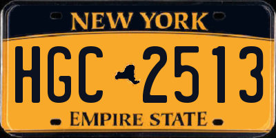 NY license plate HGC2513