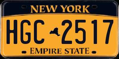NY license plate HGC2517