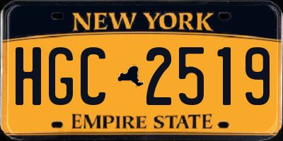 NY license plate HGC2519