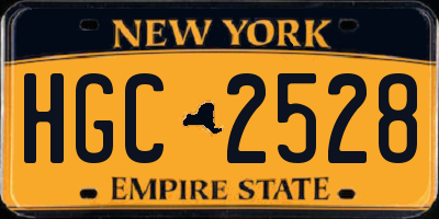 NY license plate HGC2528