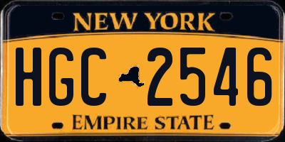 NY license plate HGC2546