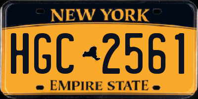 NY license plate HGC2561