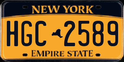 NY license plate HGC2589