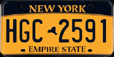 NY license plate HGC2591