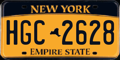 NY license plate HGC2628