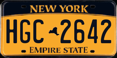 NY license plate HGC2642
