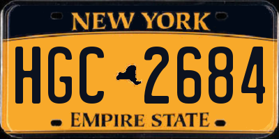 NY license plate HGC2684