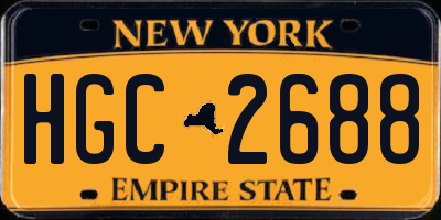 NY license plate HGC2688
