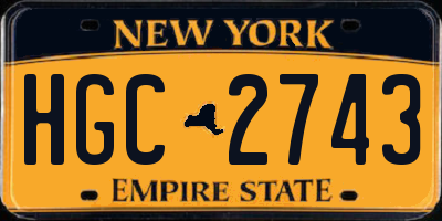 NY license plate HGC2743